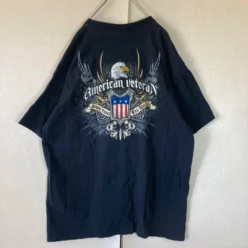 미국 수입 애니멀 성조기 디자인 티셔츠 새 버드 매 군대 기업