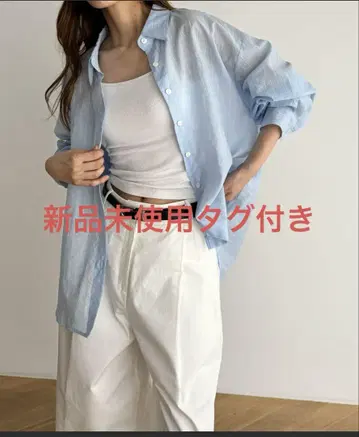 El mar 코튼 시어 스트라이프 셔츠