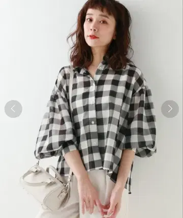 Spick&Span 스픽 앤 스팬 깅엄 체크 시어 셔츠