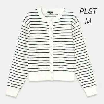 PLST 플라스테 UV 차단 레이온 블렌드 메탈 버튼 가디건 M