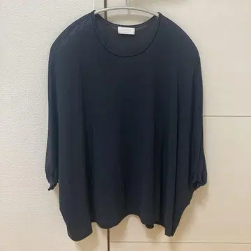 Ballsey 서스티나블 코튼 나일론 크루넥 와이드 풀오버 블랙