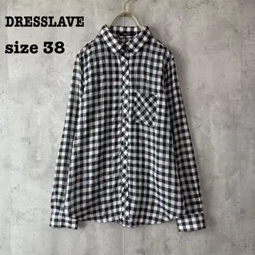 DRESSLAVE 드레스레이브 깅엄 체크 셔츠 긴팔 38 자외선 차단