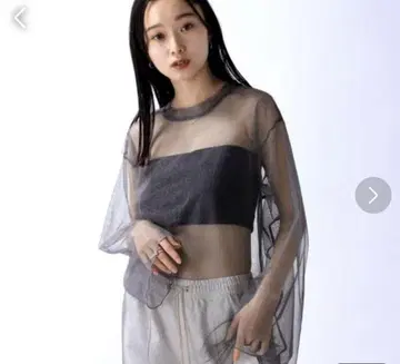 지나시스 라메 튤 풀오버 그레이 프리 사이즈