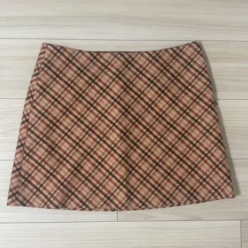 FAD 체크 무늬 미니 스커트
