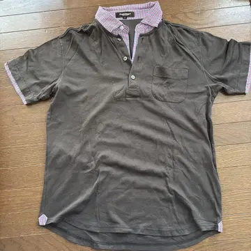 Paul Stuart 브라운 피케 셔츠 L 사이즈