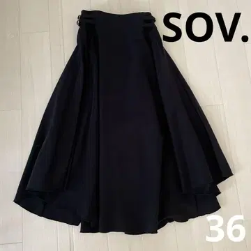 덥스타 SOV 롱 플레어 스커트 블랙