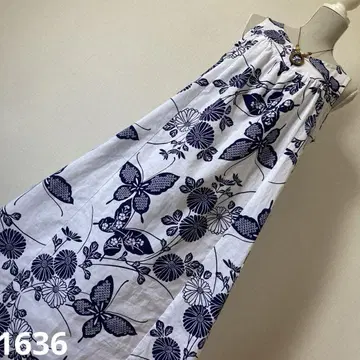유카타 리메이크 원피스 163 유카타 옷감 넉넉한 원피스 롱 기장
