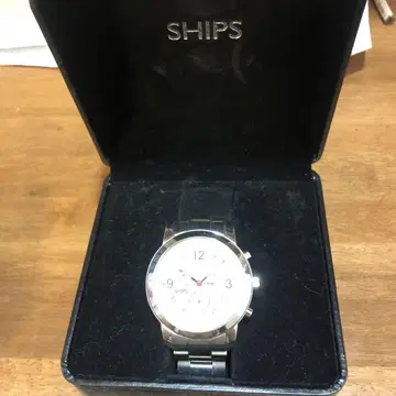 SHIPS 크로노그래프 손목시계 실버/화이트