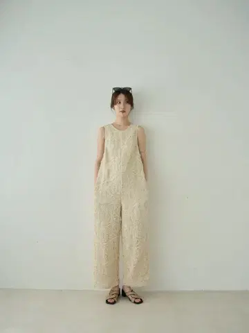 Eaphi 뒷부분 리본 레이스 원피스