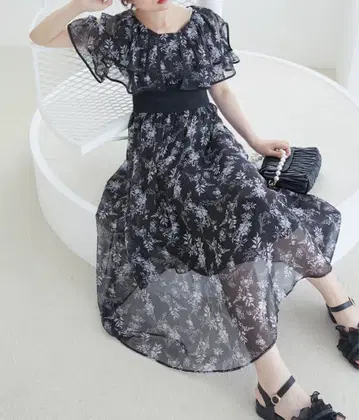더블 컬러 코르셋 원피스
