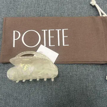 potete 포테테 스터드 하트 클립 화이트 복조리 포함