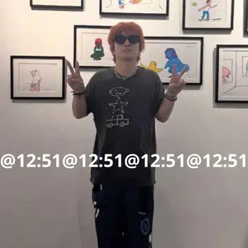 세카오와 후카세 착용 90년대 U2 프로모션 티셔츠 USA제 블랙 L