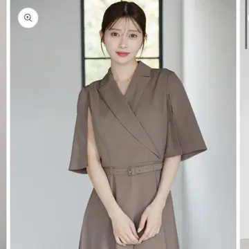 lalune 슬릿 슬리브 트렌치 스타일 원피스
