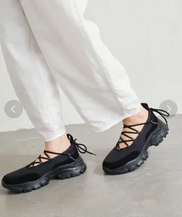 LE TALON 레이스업 스니커즈 L 24.5 블랙 검정