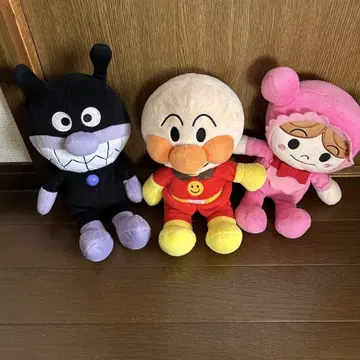 호빵맨 봉제 인형 3종 세트 약 30cm