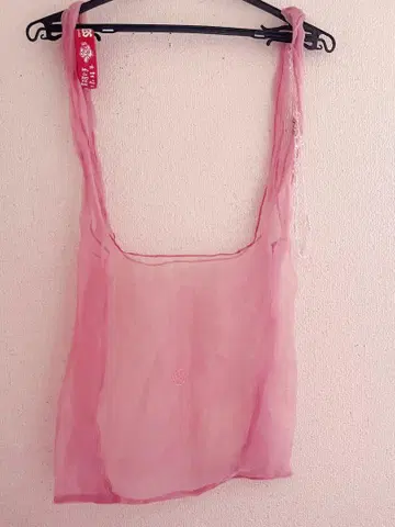 오모리 야스코 에치에치 시스루 백 러버 밴드 마스크 참 목걸이