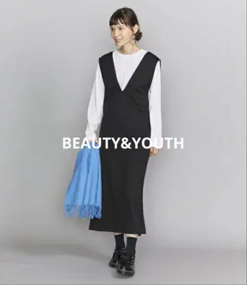 BEAUTY&YOUTH 분또 점퍼 스커트 블랙
