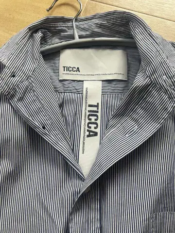 TICCA 스트라이프 반팔 셔츠 네이비 계열
