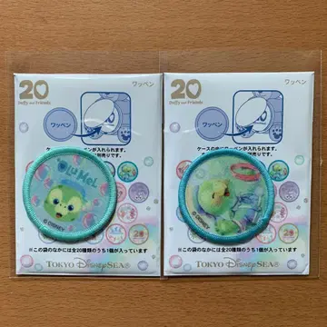 컬러풀 행복 와펜 오메르 페이스 탬버린 2개 세트