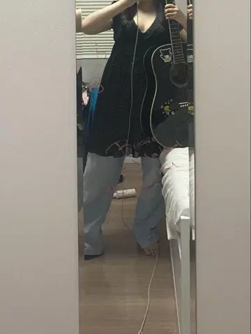 모리걸 그랑지 튜닉 도트 레이스 원피스