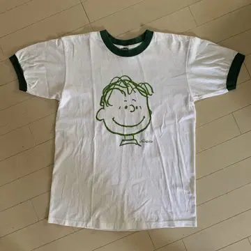 레어 PEANUTS SNOOPY 스누피 링거 티셔츠 미국제