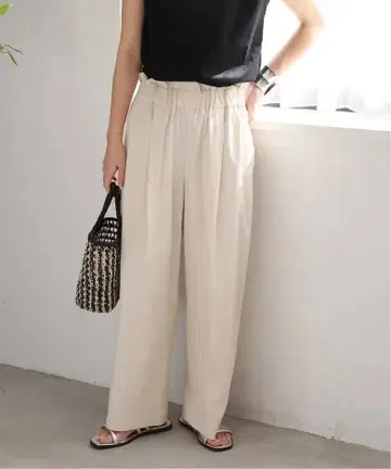 JOURNAL STANDARD 워셔블 코튼 린넨 VIS 와이드 팬츠
