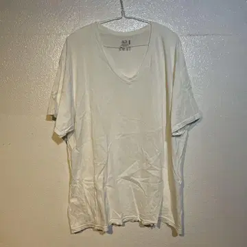 FRUIT OF THE LOOM 화이트 V넥 티셔츠 XL