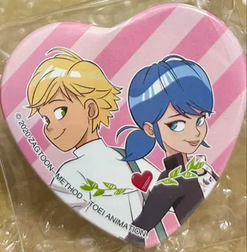 미라큘러스 레이디 버그 & 샤누아르 하트 캔뱃지 아드리안 & 마리네트