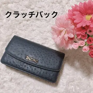 클러치 백 블랙 가죽