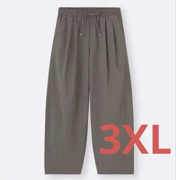 지유 배럴 레그 풀온 팬츠 3XL 올리브