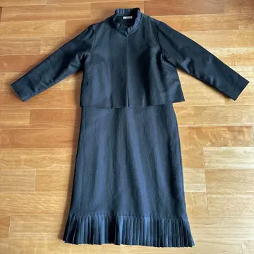 나카가와 마사시치 상점  겹친 자켓과 원피스 셋업  엔슈 직물