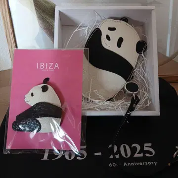 IBIZA 이비자 애니마다 릴 포함 패스 케이스 가죽 가로 반다 참