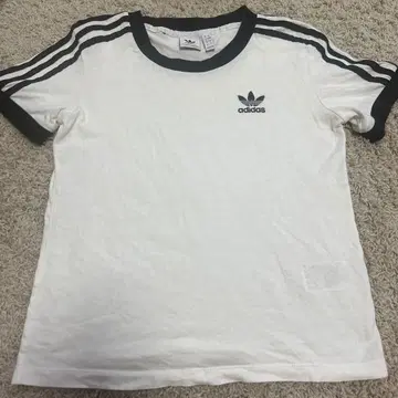 아디다스 adidas 링거 티셔츠 반팔 3본 라인 화이트