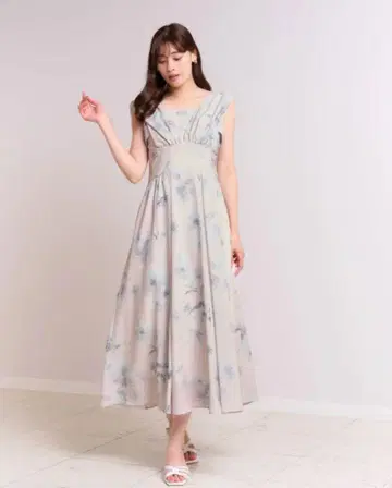 헤르립토 앙부아즈 모음 플레어 드레스 S
