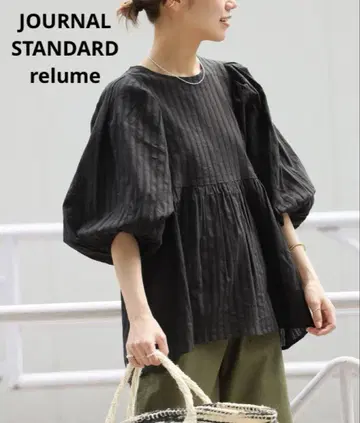 JOURNAL STANDARD relume 도비 퍼프 슬리브 블라우스