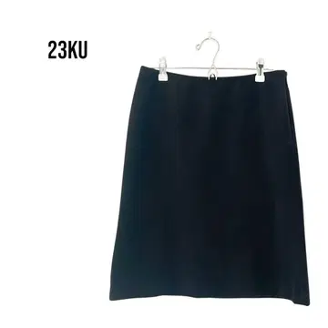 23구 무릎 기장 스커트 심플 무지 오피스 비즈니스 빅 L