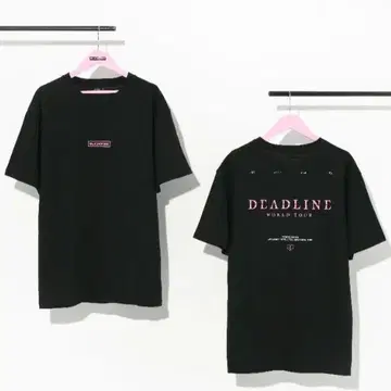 새상품 BLACKPINK 티셔츠 DEADLINE 티셔츠 M 사이즈 블랙