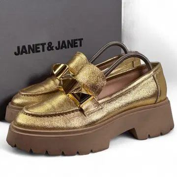 Janet and Janet 37 24 통굽 스니커즈 스터드 골드