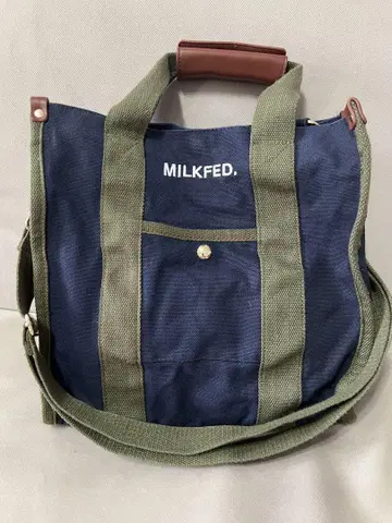 MILK FED. 네이비 카키 토트백