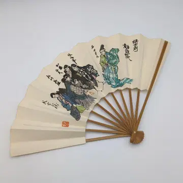 우키요에 디자인 부채