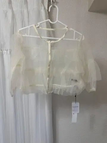 Heather 아이보리 반팔 가디건 F 사이즈