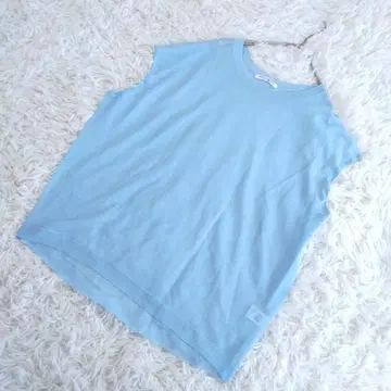 UNITEDARROWS BEATY&YOUTH 시어 베스트 슬리브리스 파랑