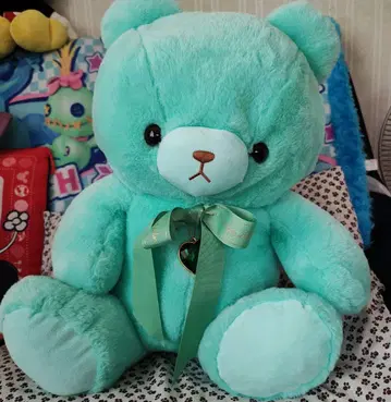 민트 그린 곰 봉제 인형