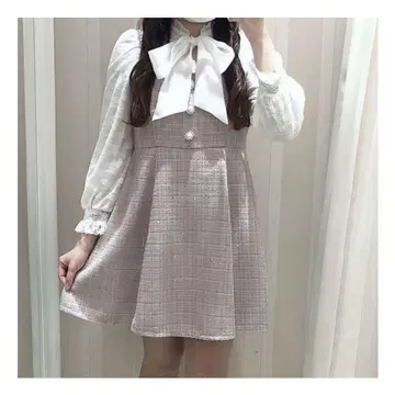 evelyn 에블린 펄 스트랩 원피스 핑크