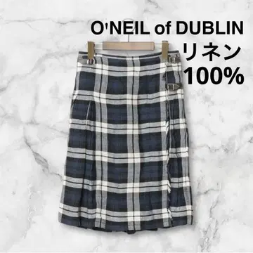 오닐 오브 더블린 린넨 100% 플리츠 랩 스커트