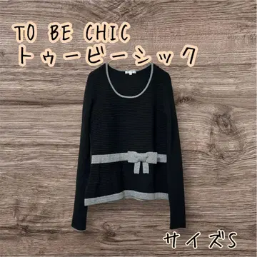 TO BE CHIC 투 비 시크 삼양상회 리본 포함 니트 긴팔 상의