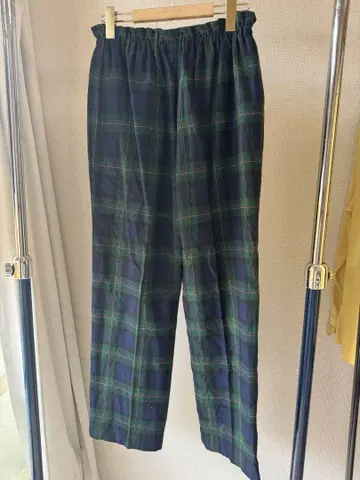 80s-90s 체크 슬랙스 블랙 워치