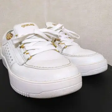 gravis 그라비스 가죽 스니커즈 25.5cm US7.5 화이트 화이트
