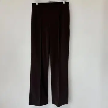 Spick and Span 스트레이트 팬츠 38 다크 브라운 허리밴딩