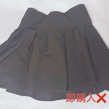 미셸 마카롱 슬림 레그 스커트 블랙 S